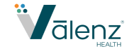 The logo for Valenz Health features a bold 'V' with a checkmark, accompanied by colorful dots above, next to the word 'Valenz' in grey and 'HEALTH' in smaller letters, signifying a comprehensive approach to health services.